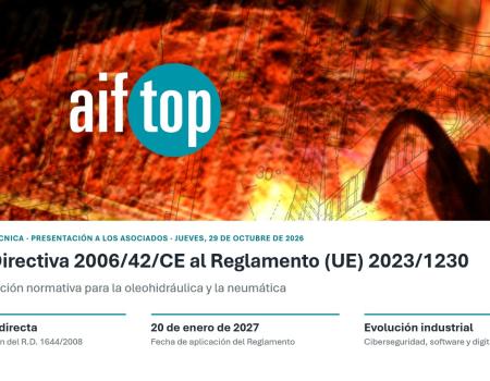 Webinar AIFTOP: Nuevo Reglamento de Maquinaria y Ley de Productos Defectuosos